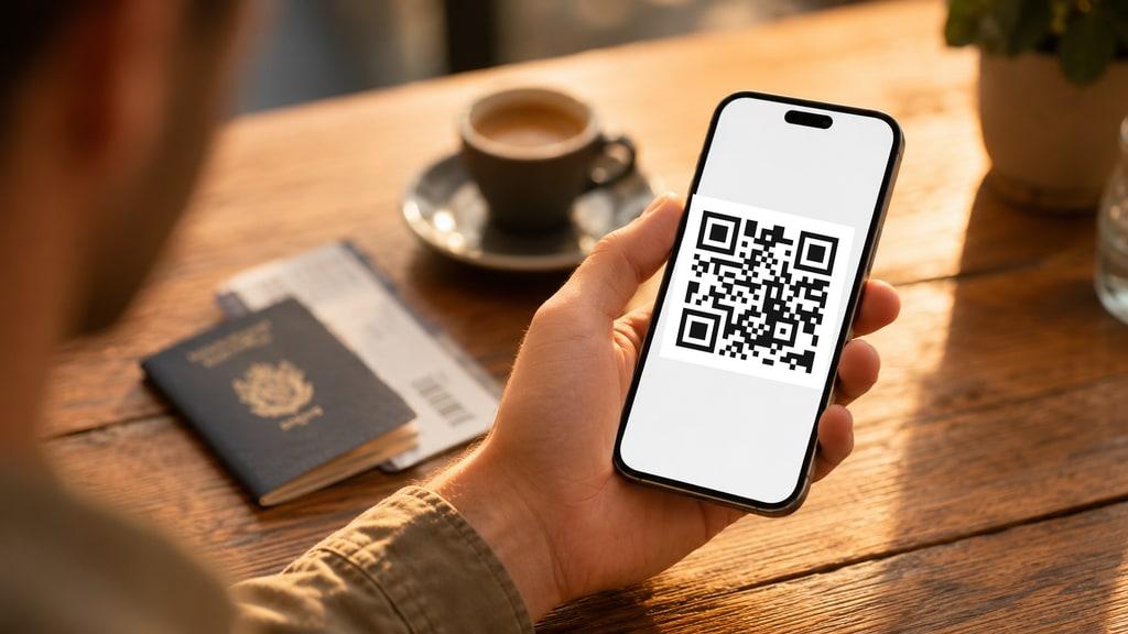Scanner un QR code eSIM ne prend que quelques secondes - faites-le chez vous avant votre voyage.
